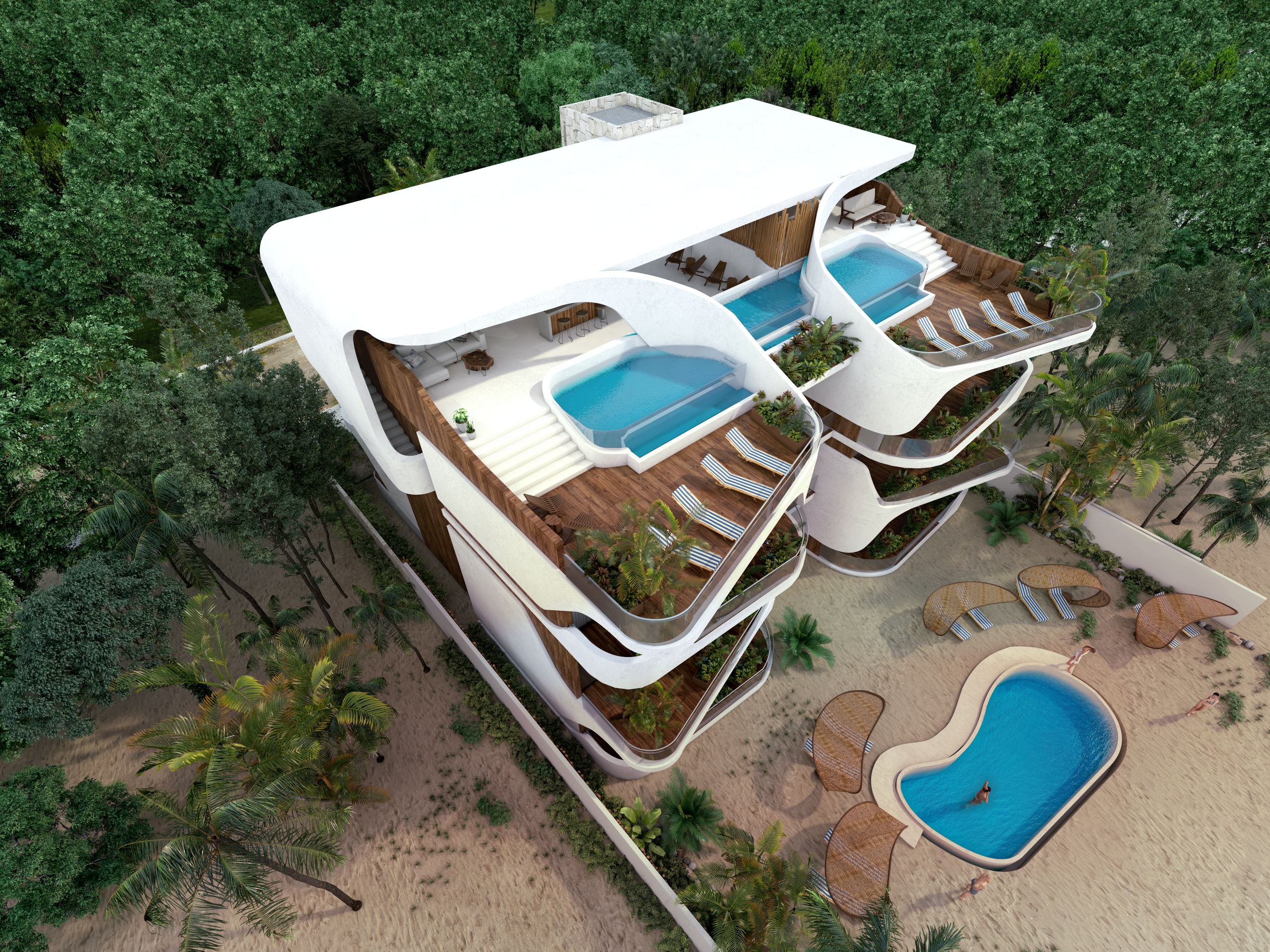 c oceanfront real estate in tulum tankah 52 aerial