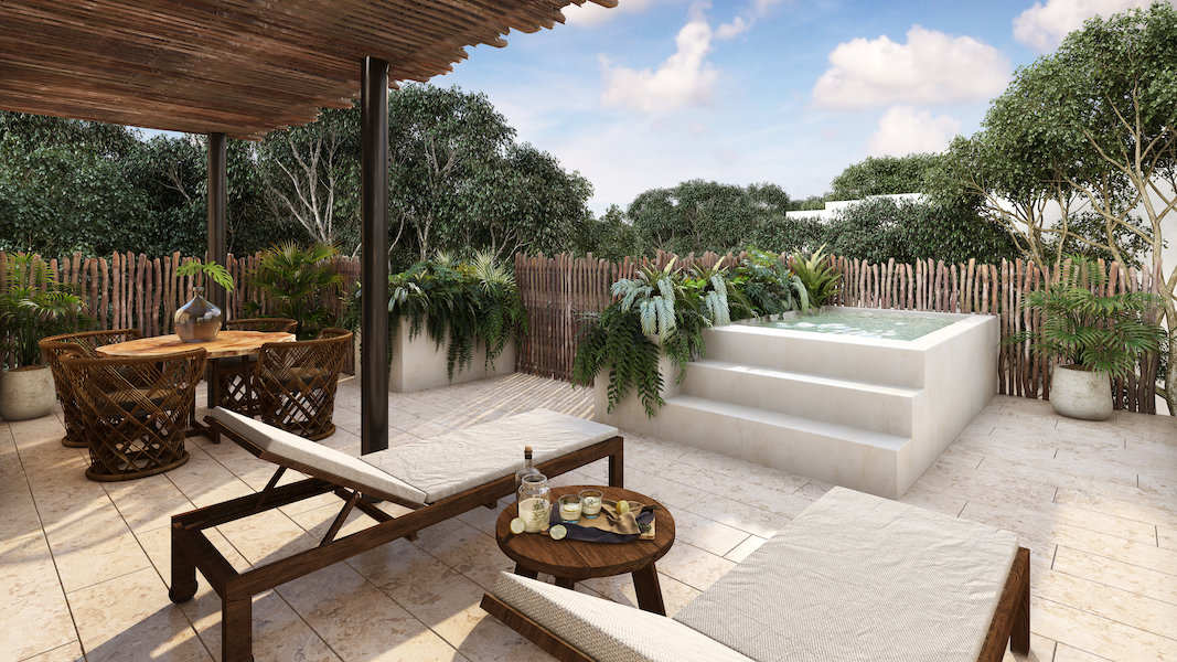 i tulum real estate gran tulum private terrace with pool