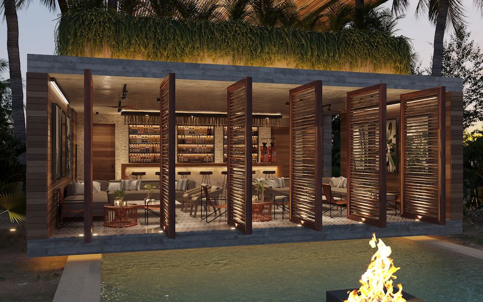 d lofts for sale in tulum chay bar view