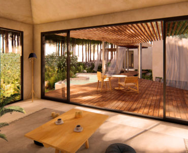 a pura houses for sale in tulum living space