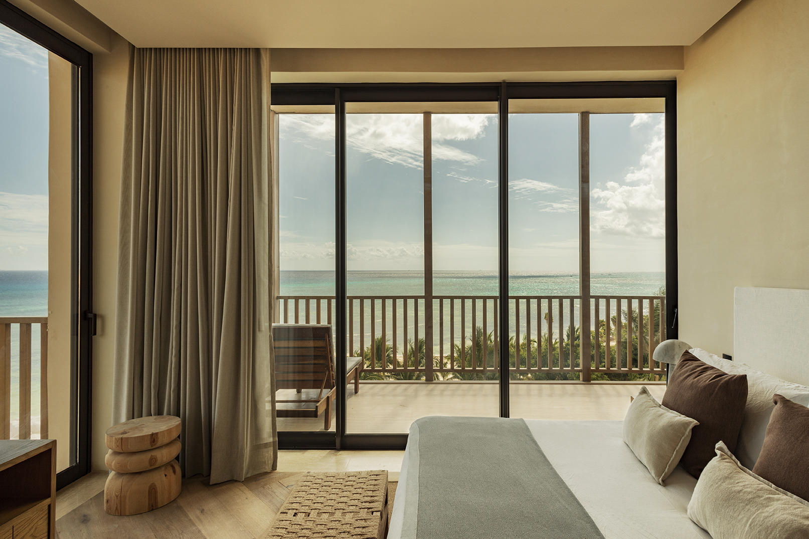 luxury playa del carmen real estate beachfront bedroom view