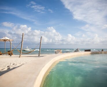 luxury playa del carmen real estate beachfront pool and beach