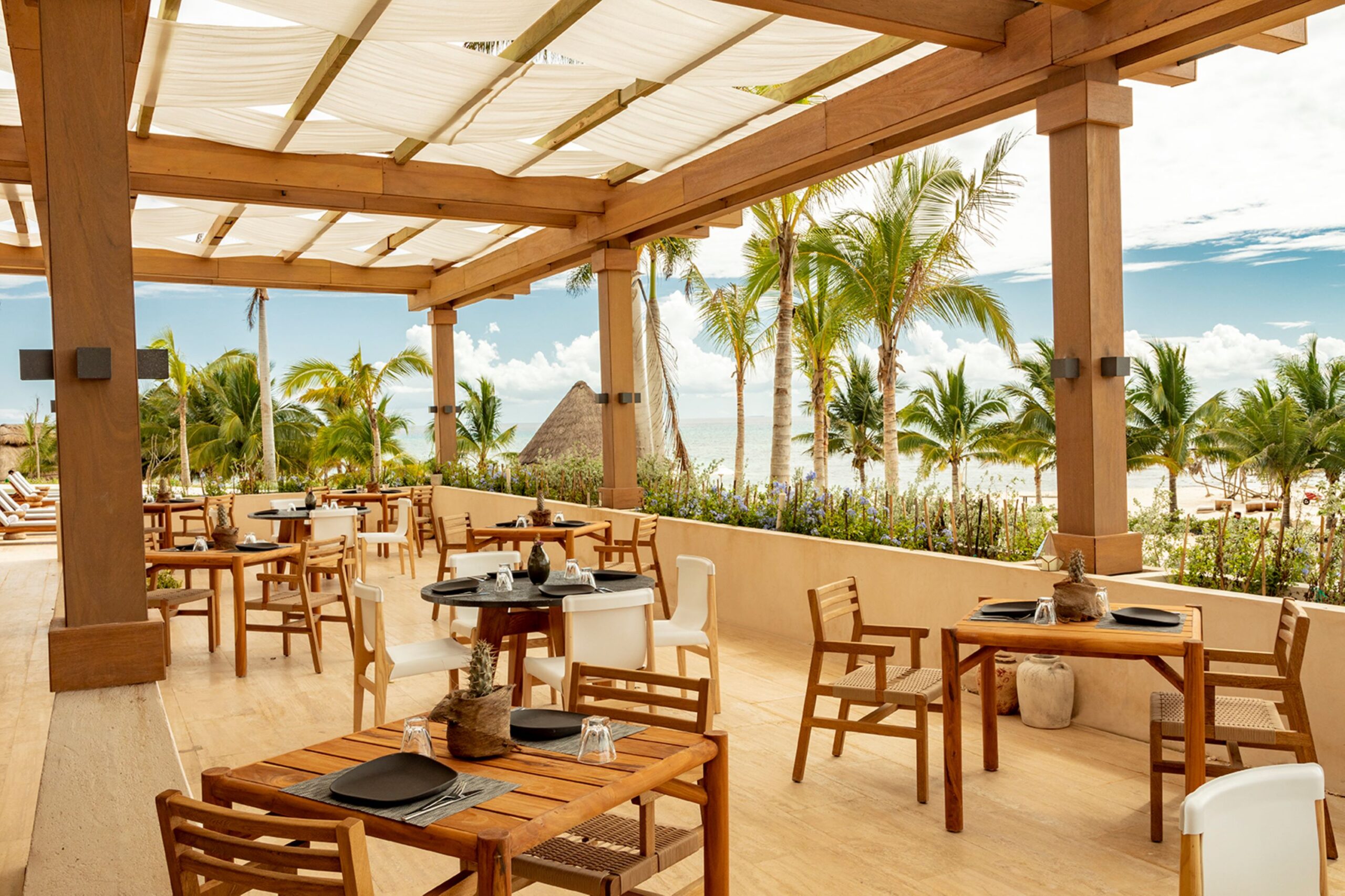 luxury playa del carmen real estate beachfront restaurant