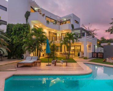 a houses for sale in tulum casa armonia night pool