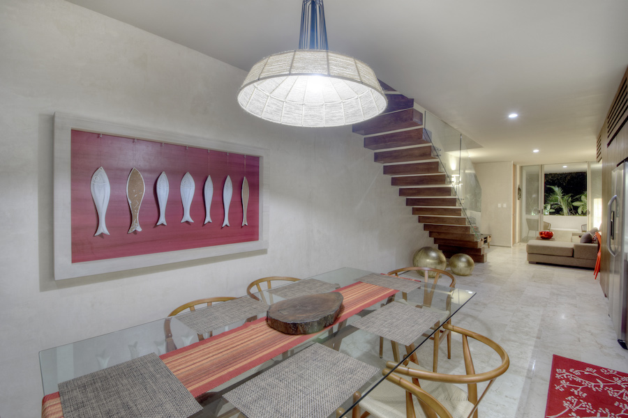 e artia penthouse for sale in tulum dining