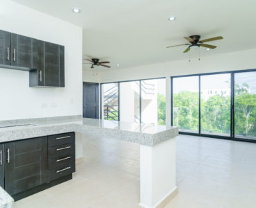 d ananas condo for sale in tulum kitchen living space