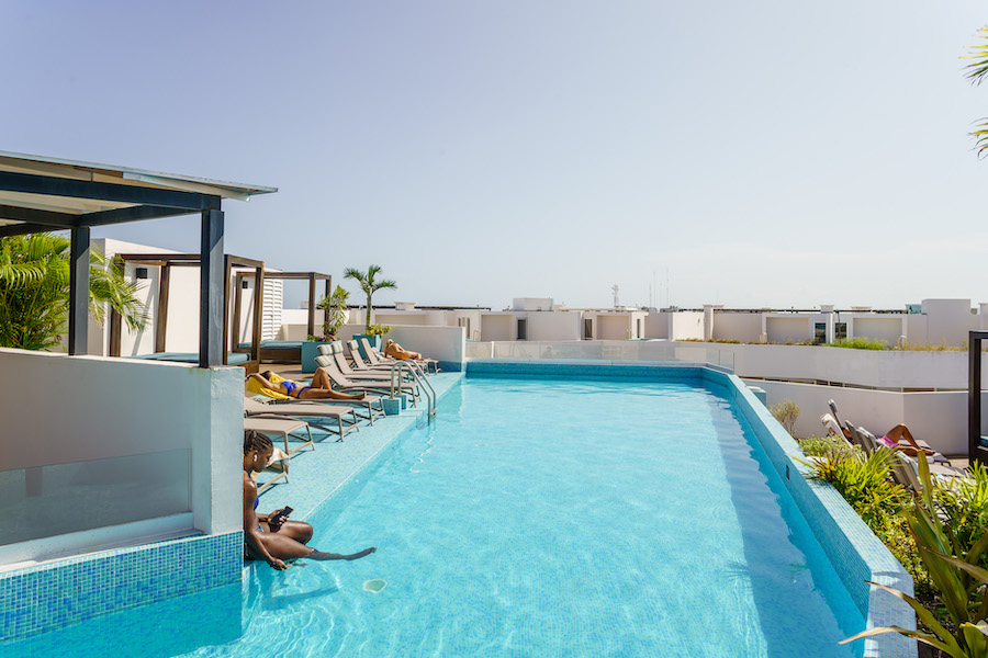 w condos for sale playa del carmen the gallery rooftop pool