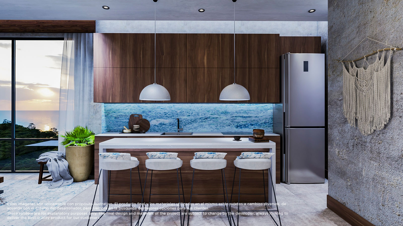d oceanview tulum real estate solemn ocean living kitchen