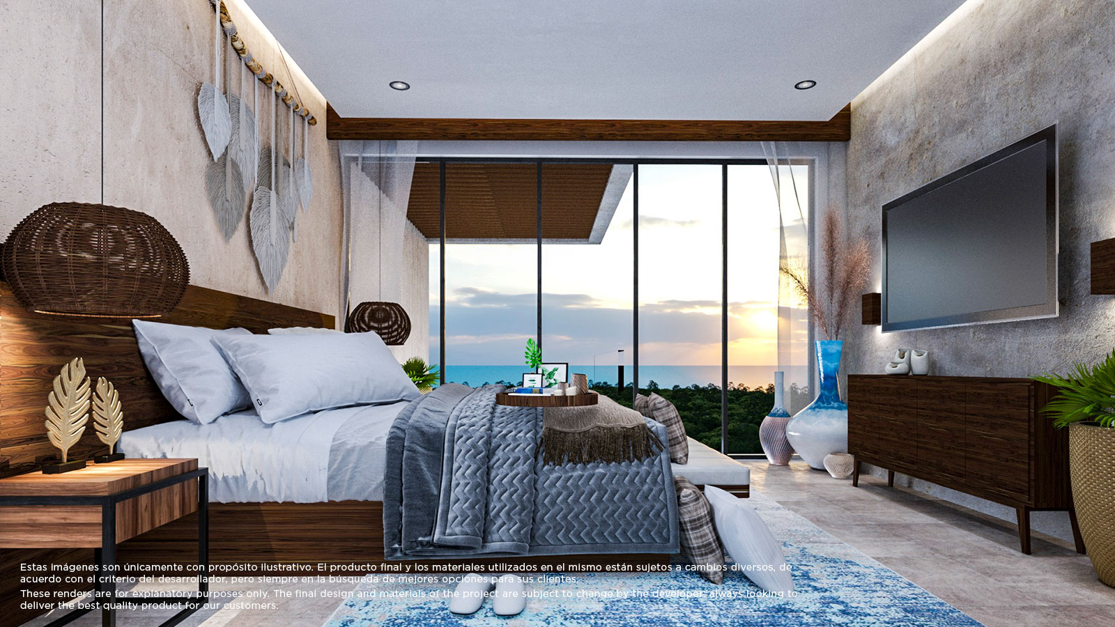 e oceanview tulum real estate solemn ocean living bedroom