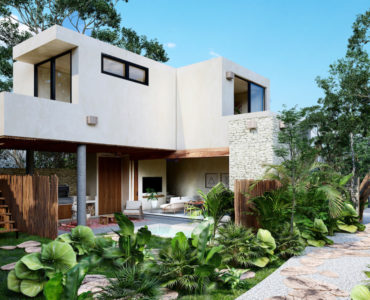 g houses for sale in tulum atman village exterior