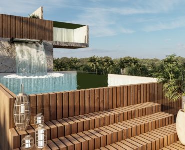 o noil foresta condos for sale in tulum rooftop pool