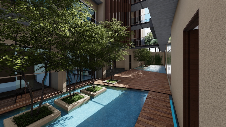 b condos for sale in playa del carmen suut hallway
