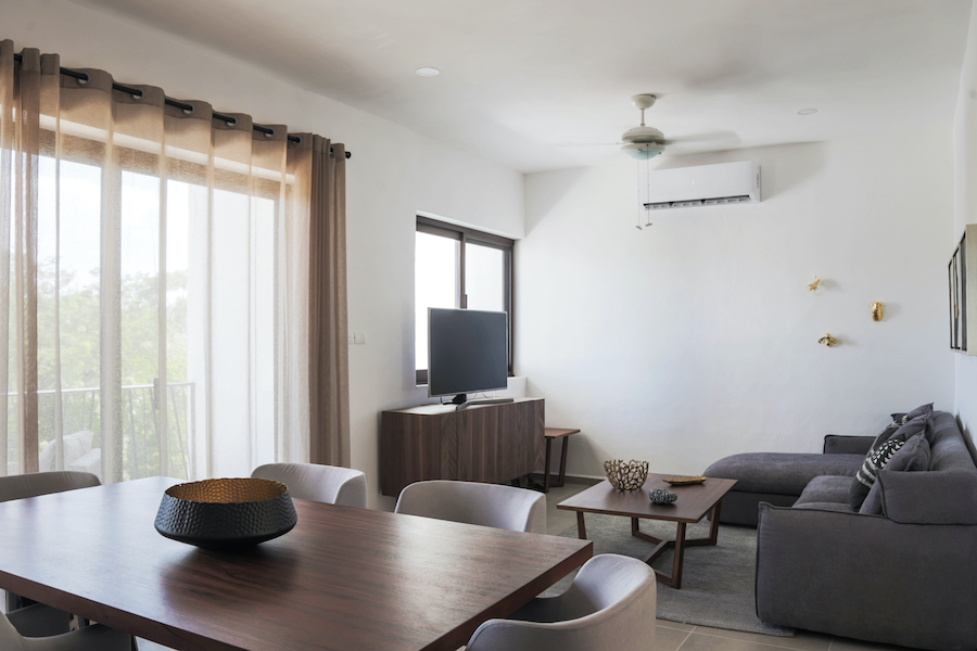 e condo hotel in tulum mexico lunata 2 bdrm condo living space