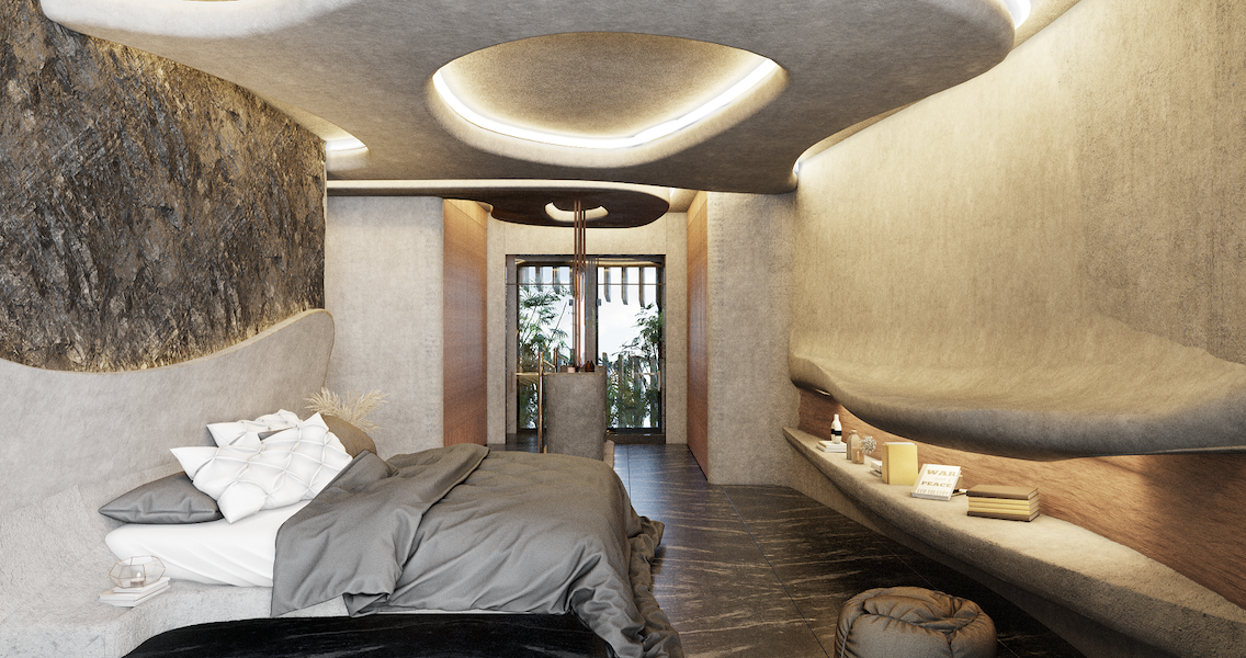 i oceanfront condos in tulum maiim master bedroom