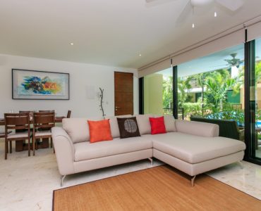 apartments for sale in tulum encanto garden unit living to dining area