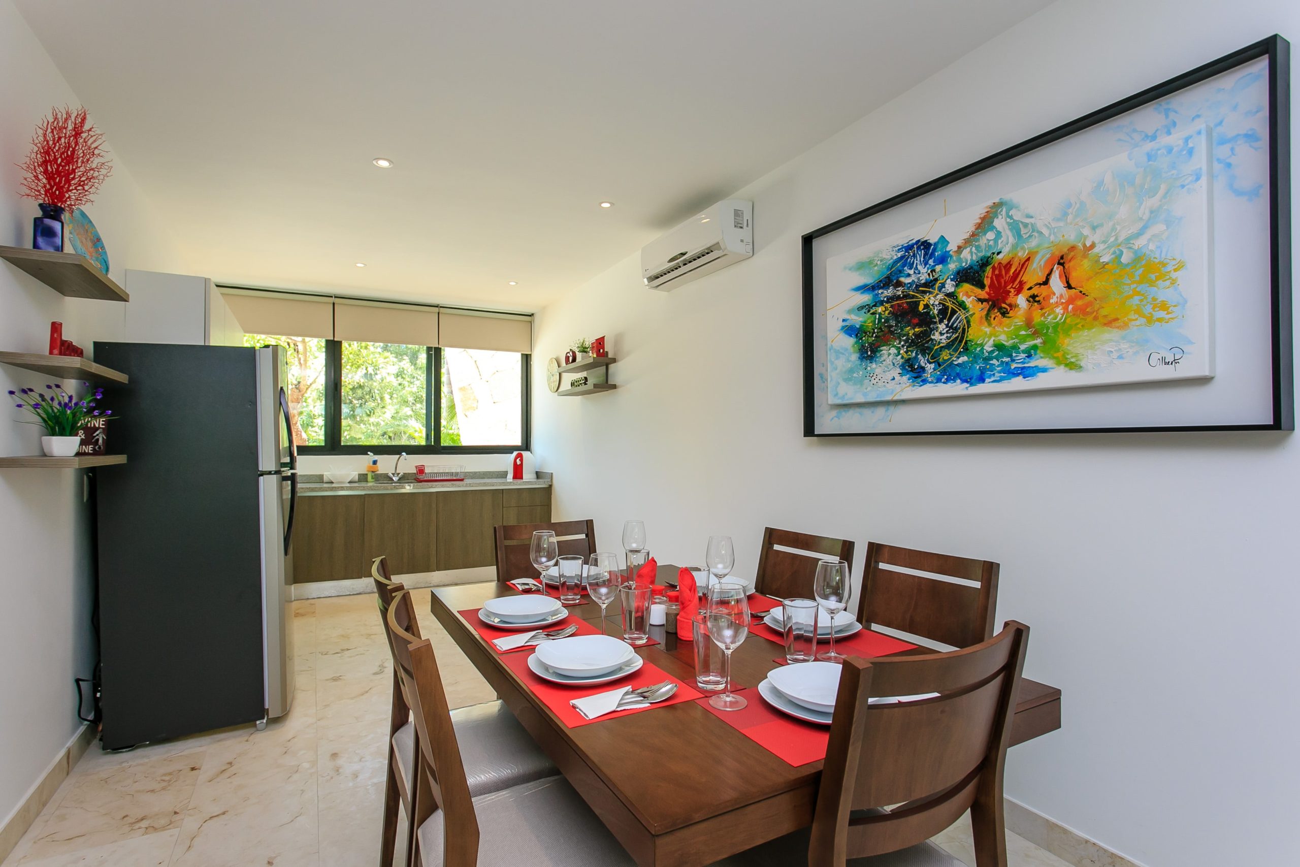 h apartments for sale in tulum encanto garden unit dining area