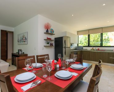 i apartments for sale in tulum encanto garden unit dining area to kitchen