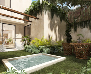 q gran tulum condo for sale garden and pool