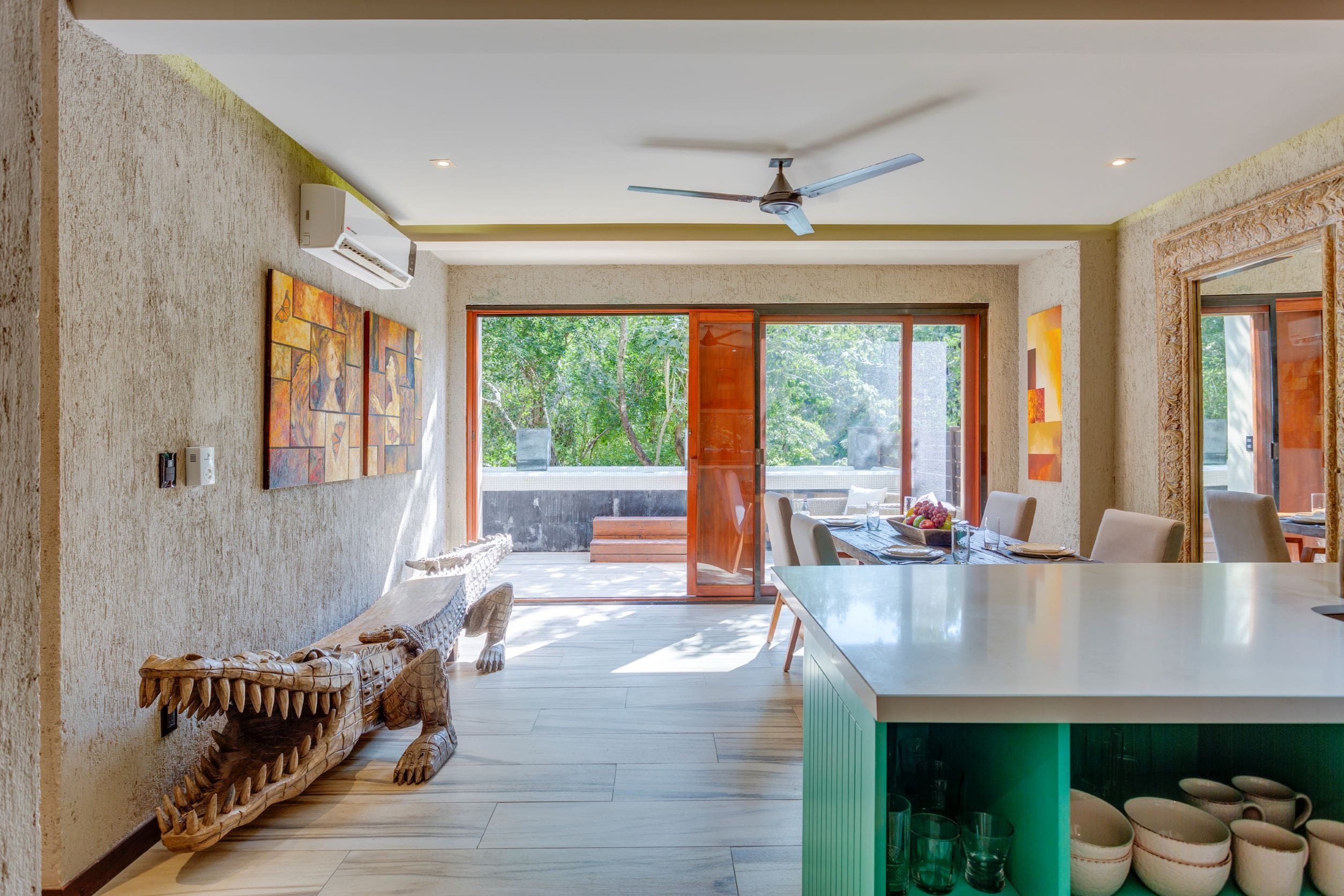 tulum real estate condos arthouse gf kitchen to living area