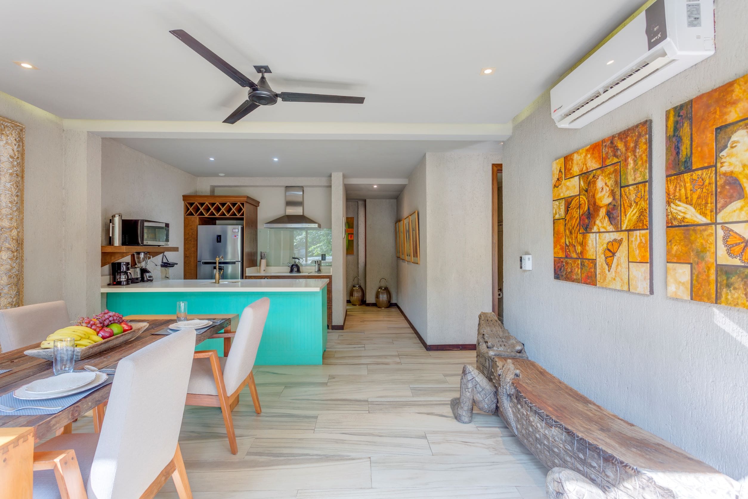 tulum real estate condos arthouse gf living area to kitchen