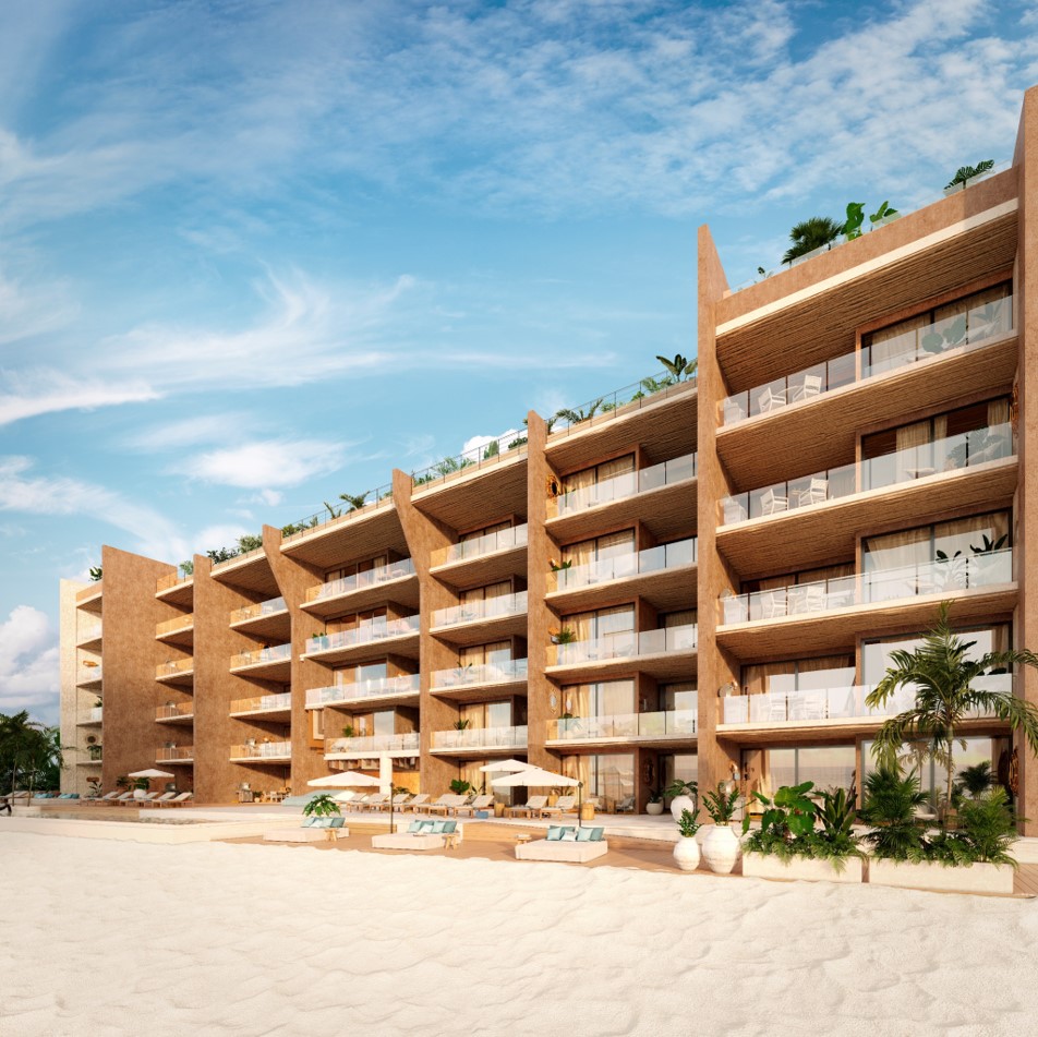 d luxury beachfront condos in tulum 041 facade beach