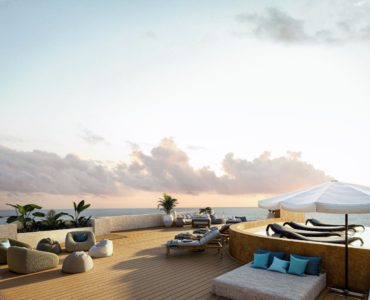 e luxury beachfront condos in tulum 041 rooftop sunrise