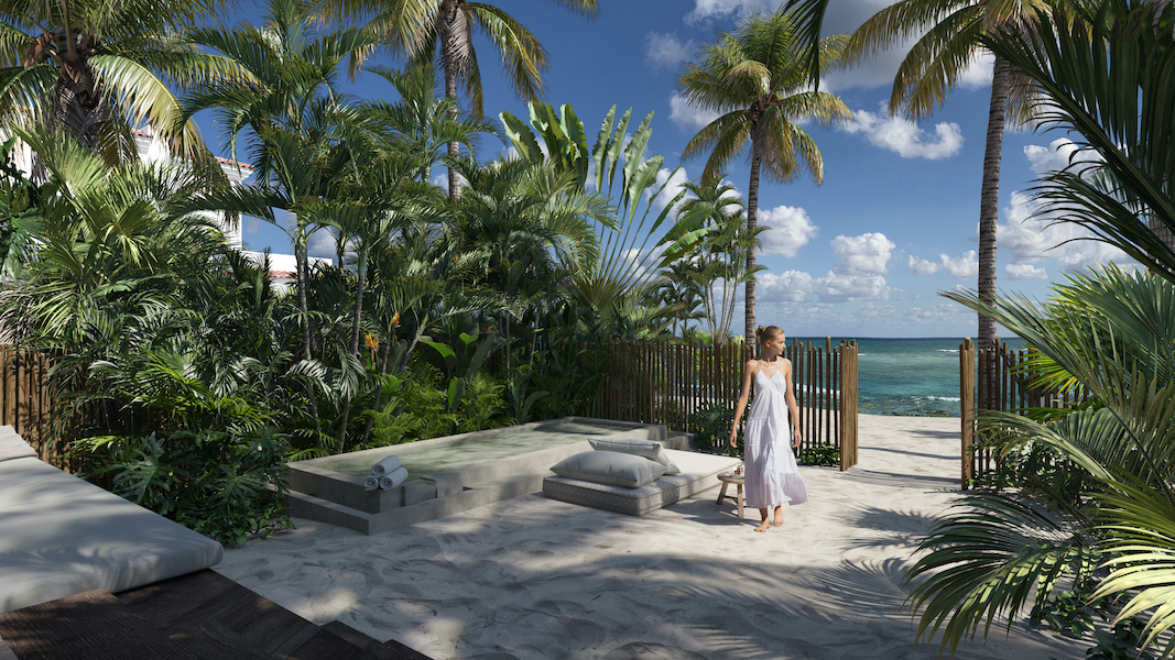 e wellness luxury resort property in the riviera maya 043 private beach