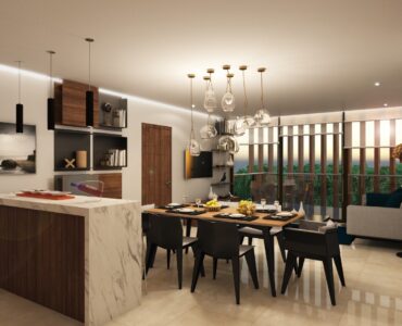 f playa del carmen lofts and condos for sale 045 kitchen to dining