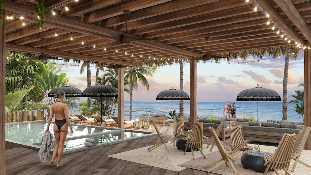 h wellness luxury resort property in the riviera maya 043 beach club sunset