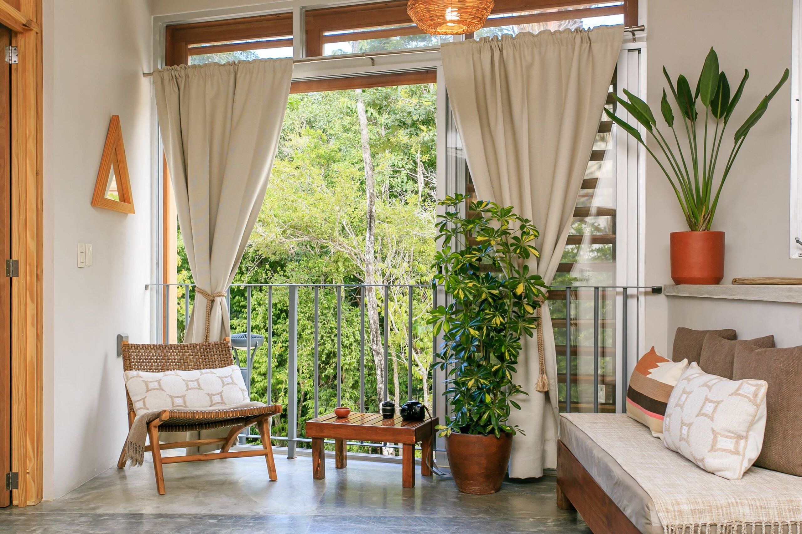 long term rentals tulum jungle breeze living area
