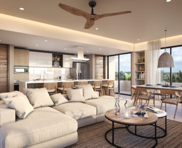 a beachfront condos for sale in puerto morelos 059 living room