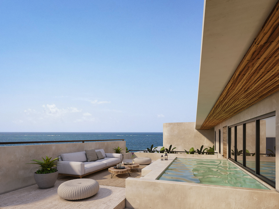 i beachfront condos for sale in puerto morelos 059 penthouse terrace