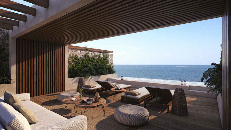 o beachfront condos for sale in puerto morelos 059 rooftop