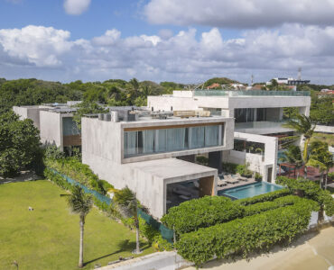 a luxury beachfront house in playacar 074 aerial