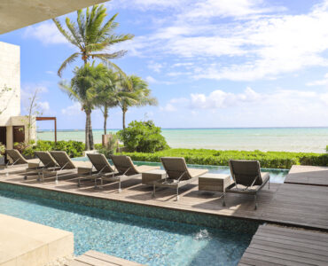 f luxury beachfront house in playacar 074 pool to beach