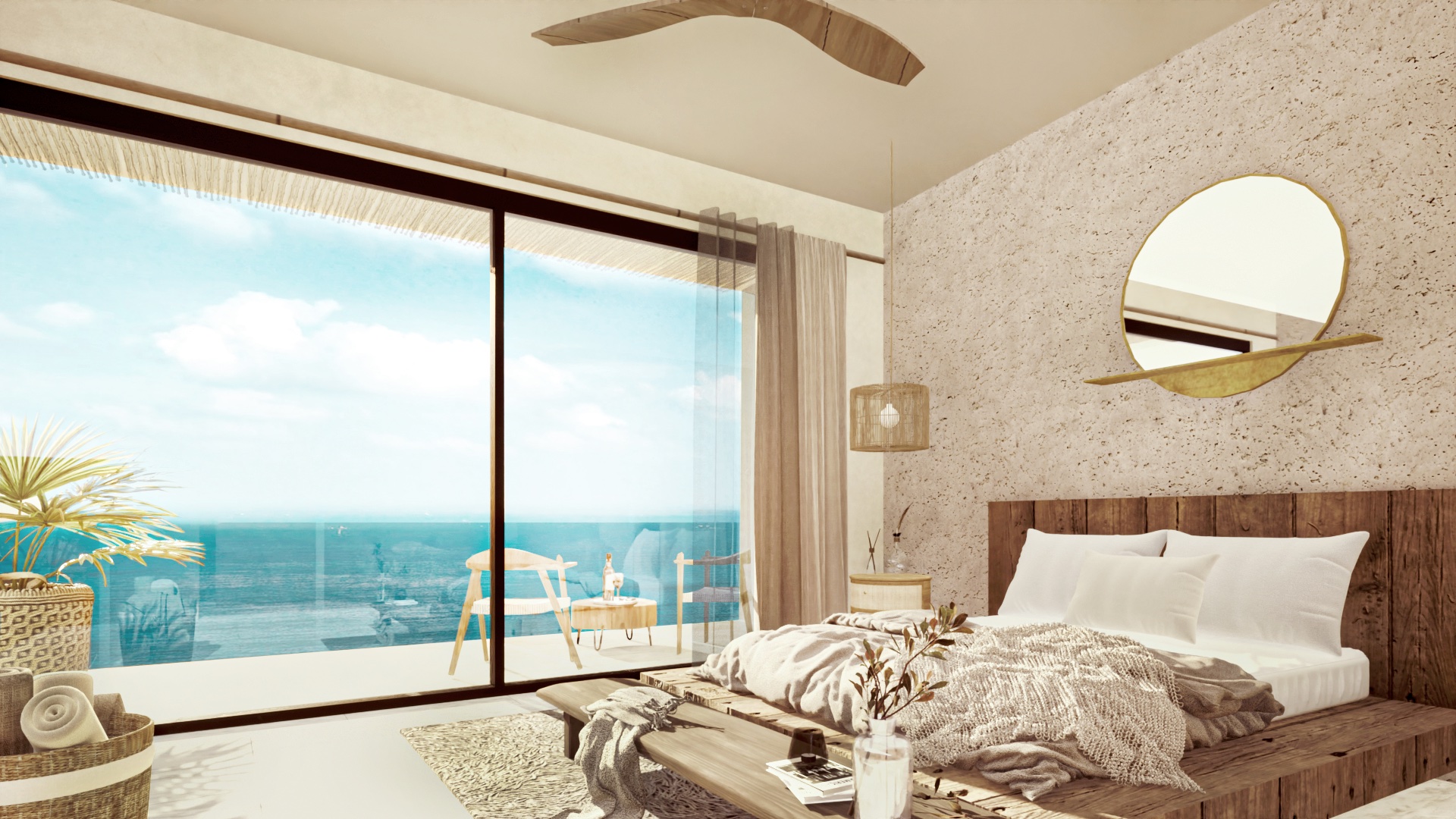 c luxury 4 bedroom condo with ocean view in tulum 041a bedroom