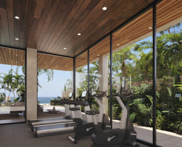 k 4 bedroom beachfront penthouse in puerto morelos 059a gym