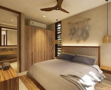 luxury villas for sale in tulum mexico 083 type a bedroom with bathroom