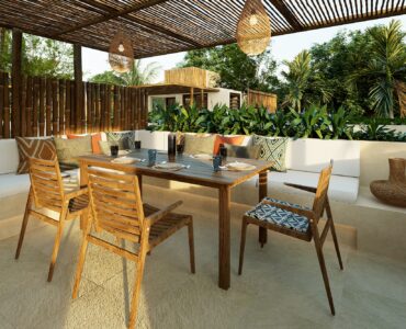 luxury villas for sale in tulum mexico 083 type b dining roof