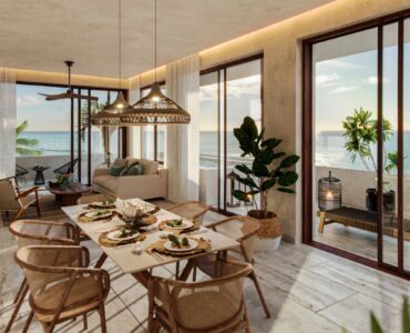 g oceanfront condos in puerto morelos facade living room