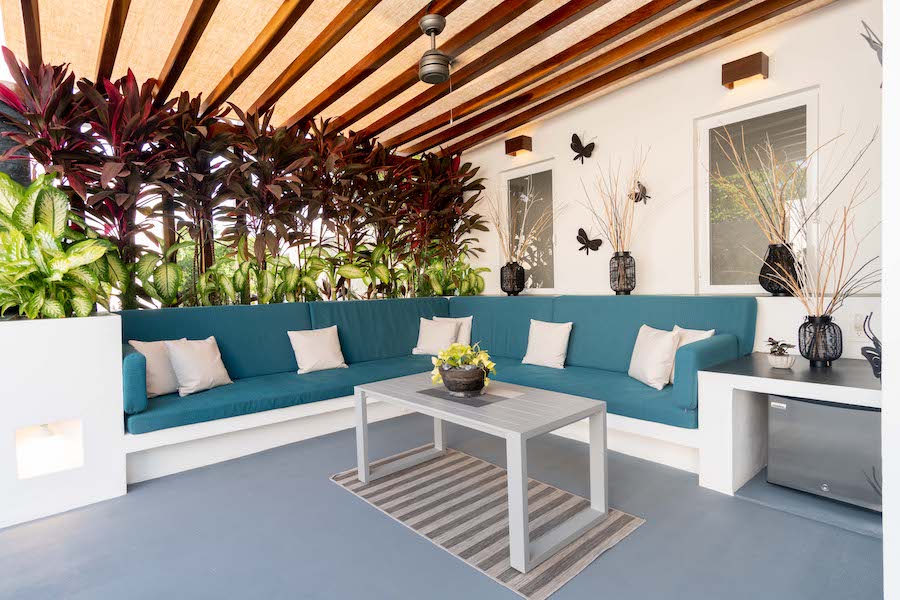 luxury house for sale in tulum outdoor living room