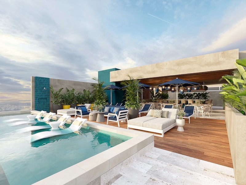 playa del carmen apartments for sale 095 rooftop pool