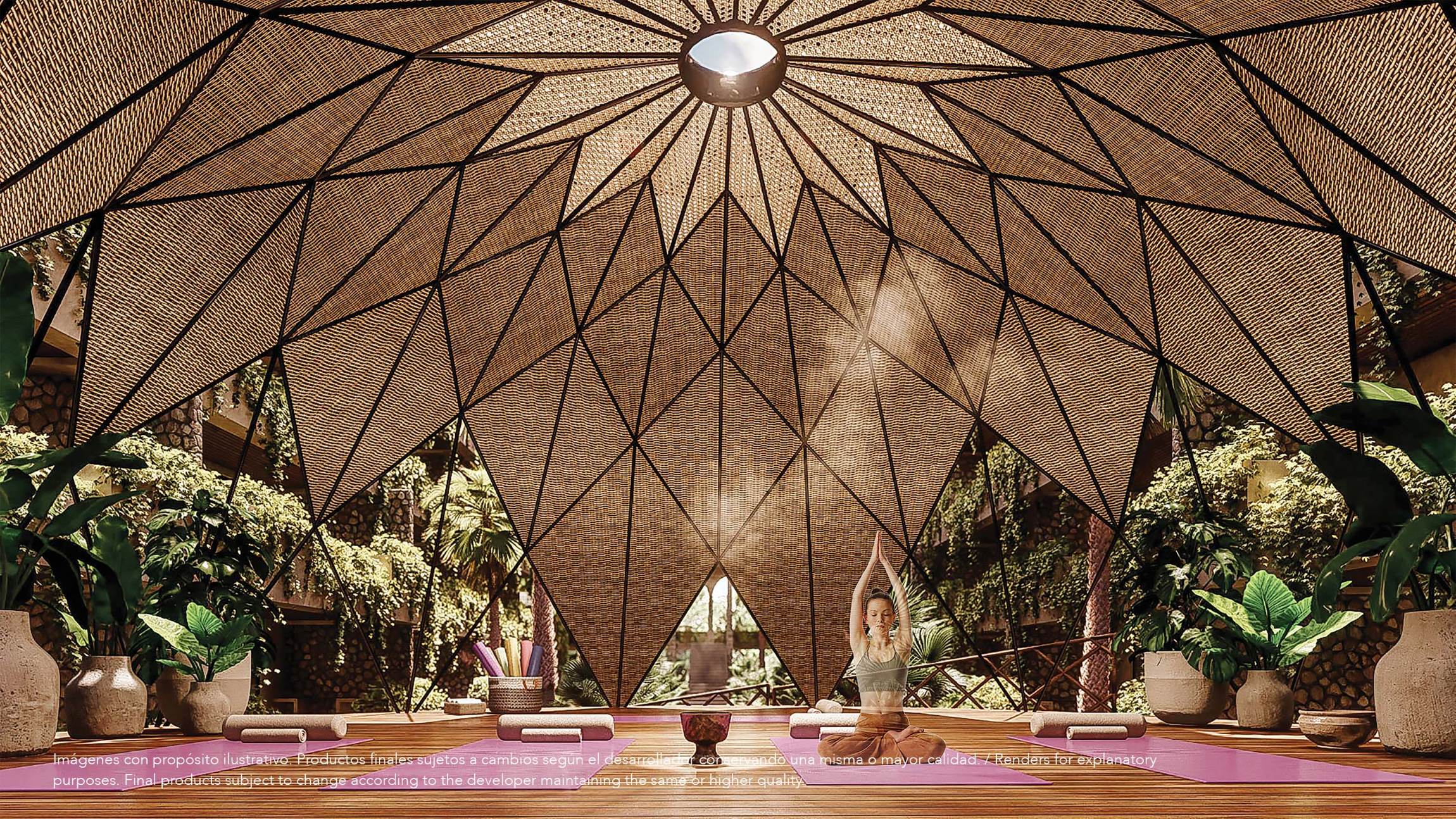 o real estate in tulum aldea zama yoga space