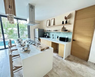 exclusive residences for sale in tulum the enclave kitchen and kitchen bar