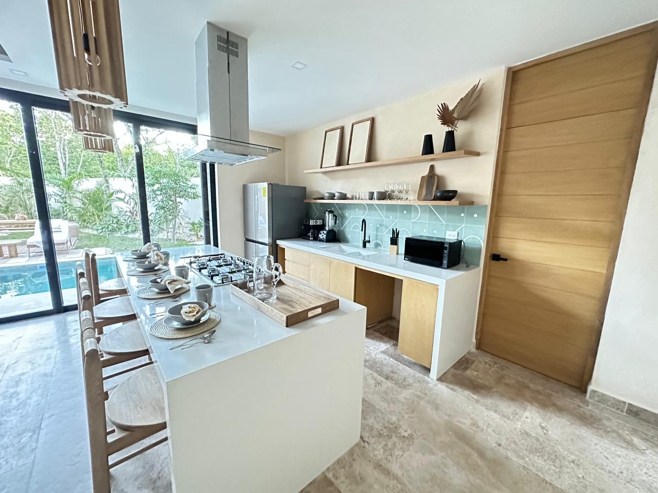 exclusive residences for sale in tulum the enclave kitchen and kitchen bar