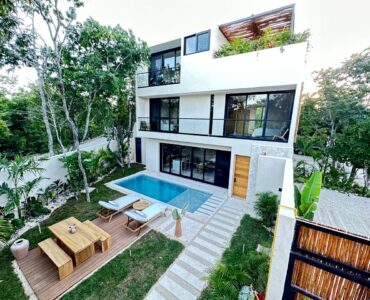 exclusive residences for sale in tulum the enclave private pool with deck and garden