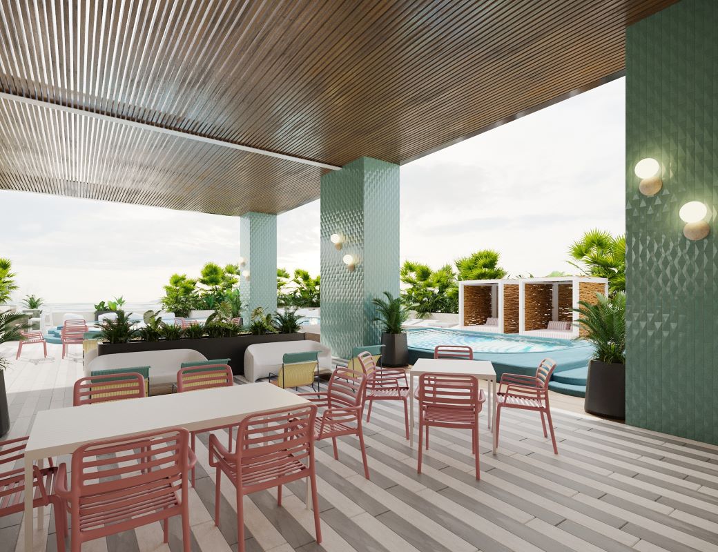 playa del carmen condos for sale sonni rooftop lounge terrace