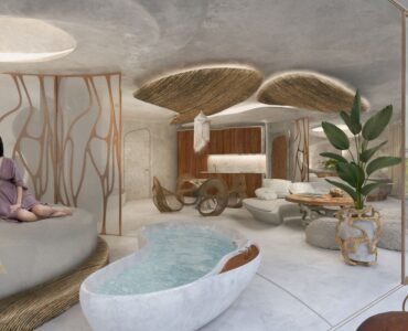 condos wih unique design for sale in tulum azulik residences bedroom with bathtub