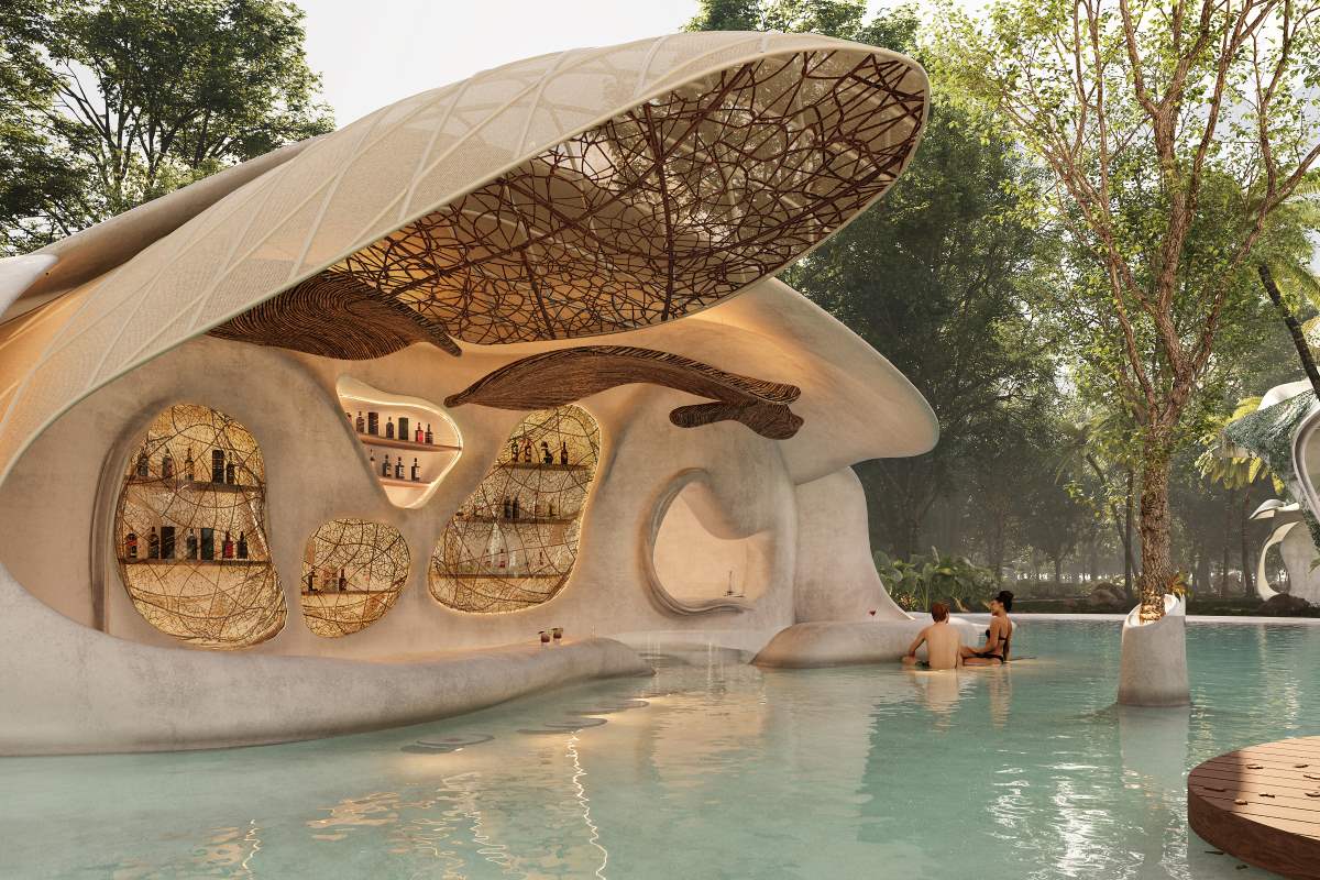 condos wih unique design for sale in tulum azulik residences pool bar