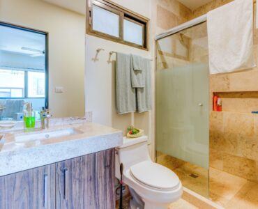 k playa del carmen mexico real estate penthouse arenis bathroom and shower